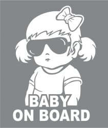 dítě v autě BABY ON BOARD HOLKA
